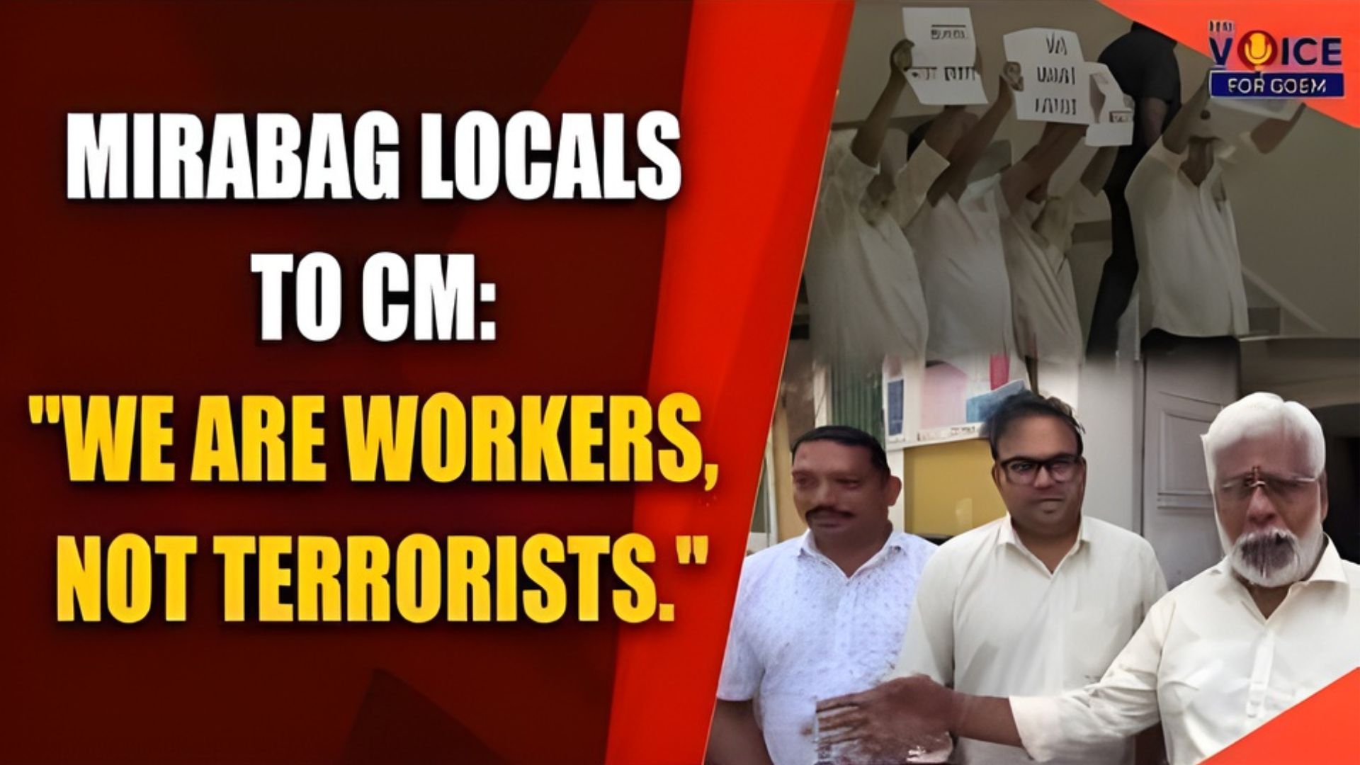 Mirabag locals to CM: "We are workers, not terrorists."
