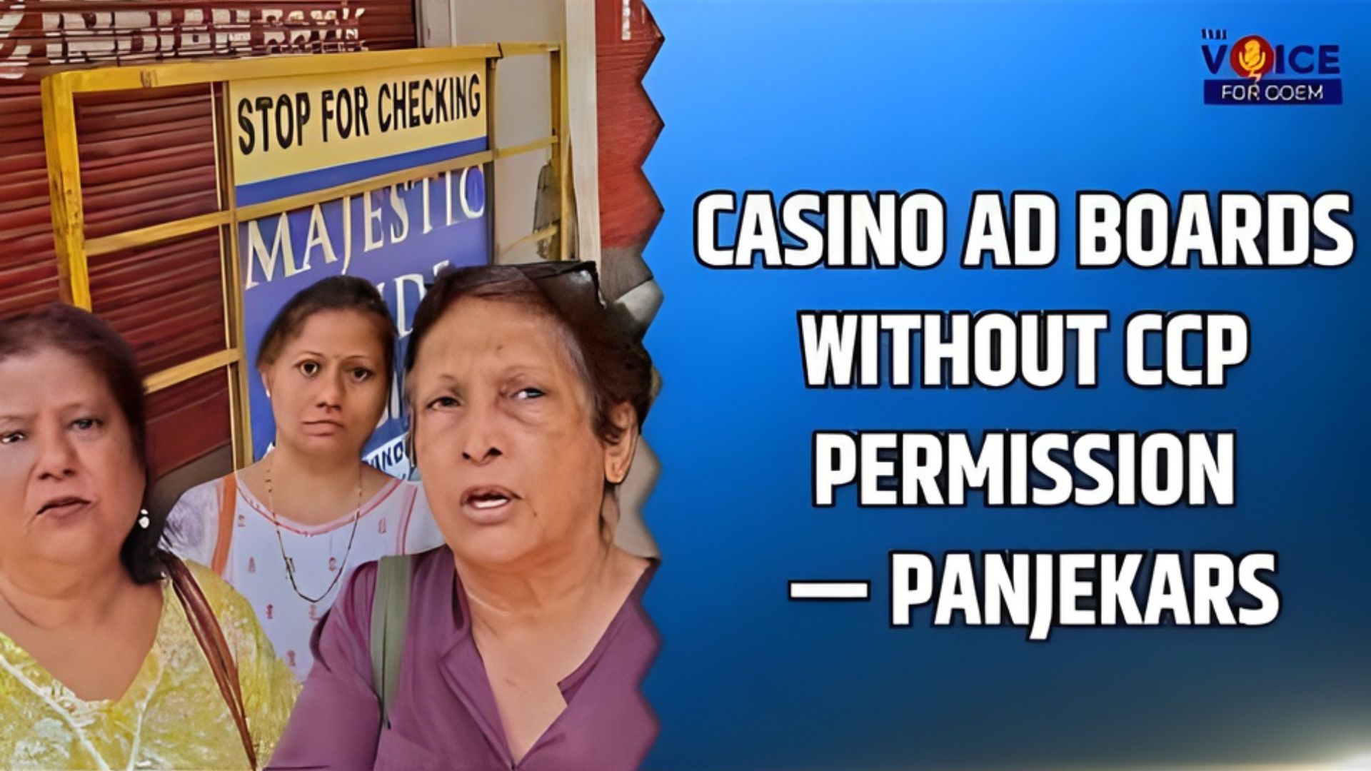 Casino ad boards without CCP permission: Ponjekars