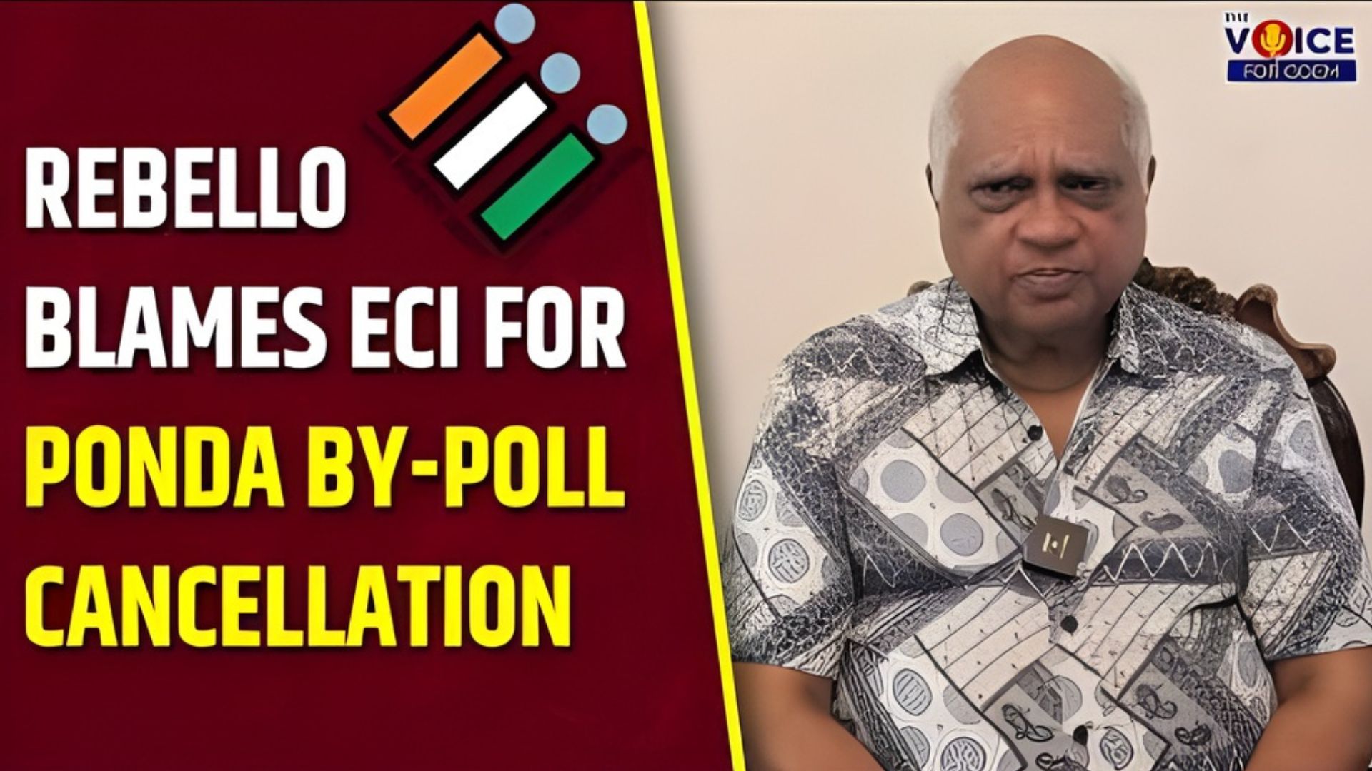 ECI entirely at fault: Justice (Retd) Ferdino Rebello