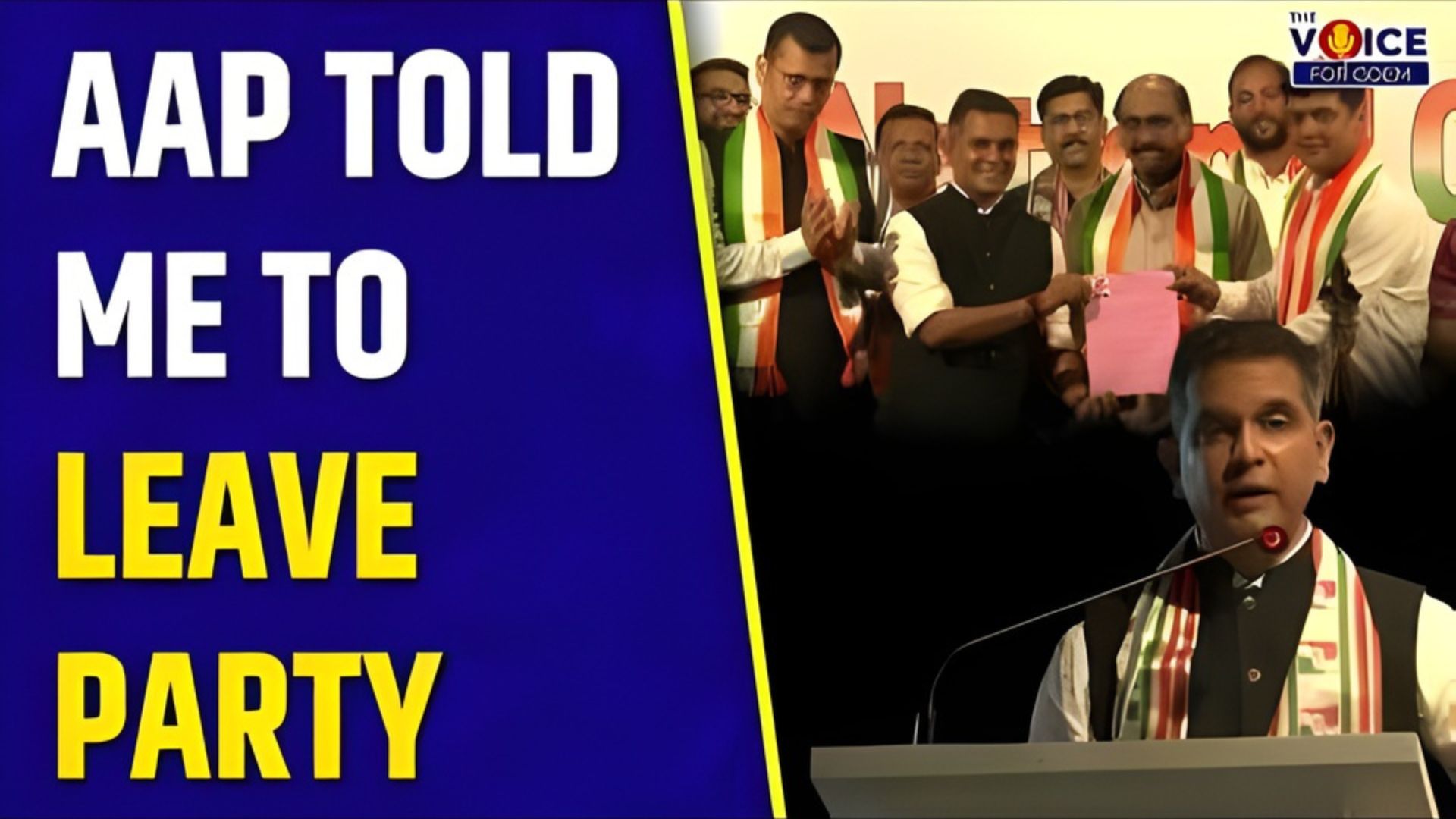 AAP told me to leave party, says Adv Amit Palekar as he joins Congress