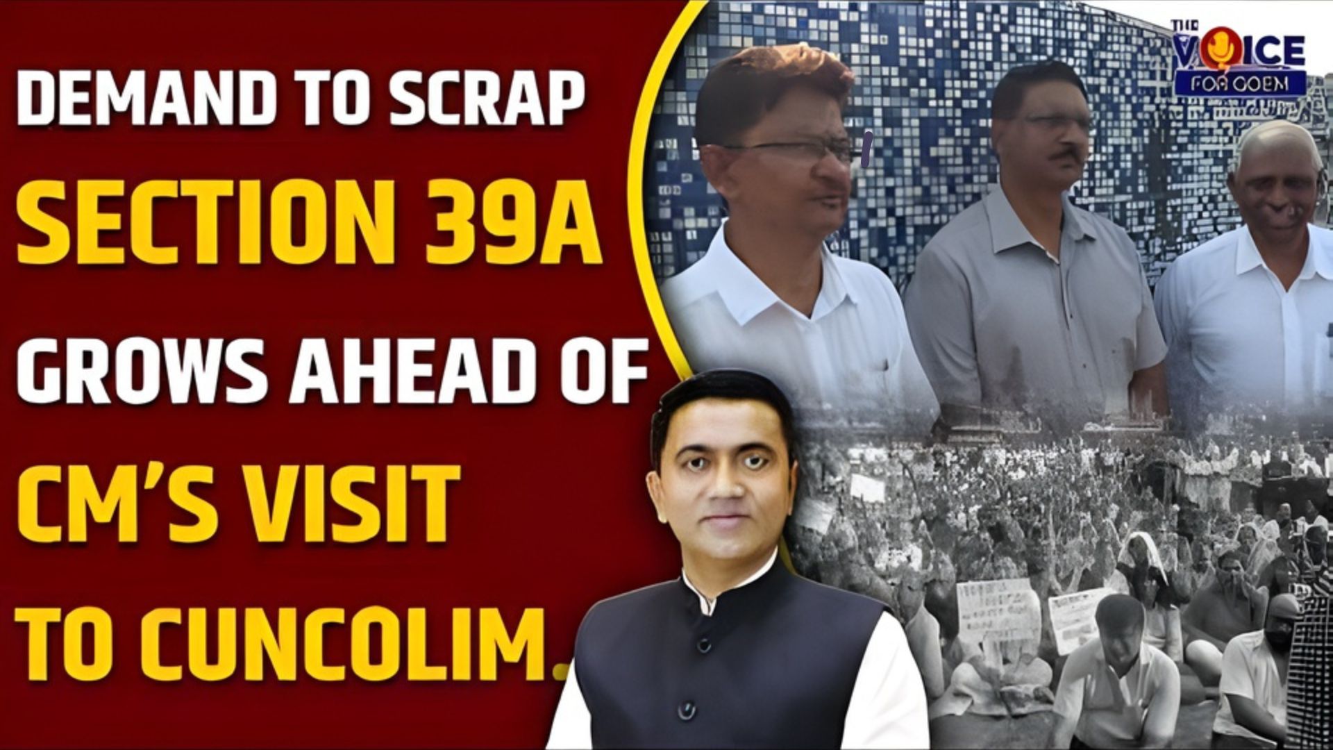 Call to scrap Section 39A ahead of CM’s visit to Cuncolim