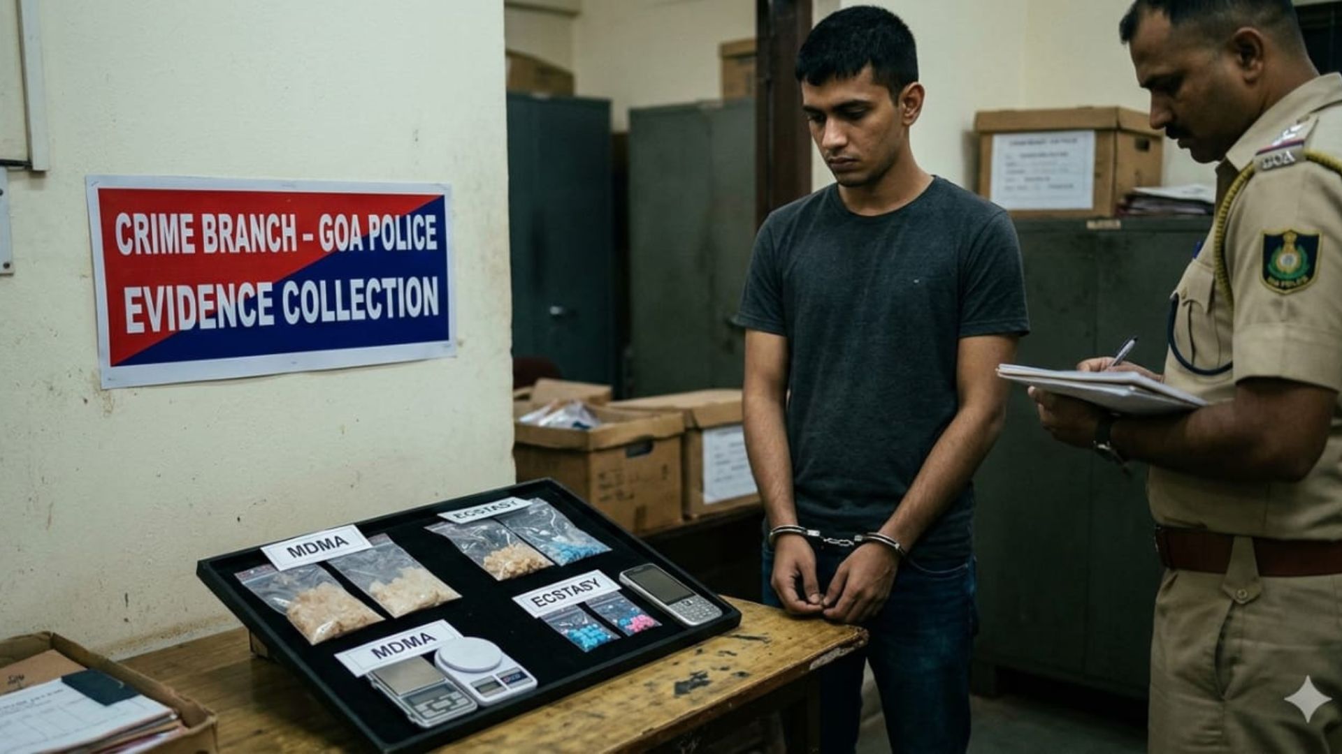Saligao drug bust: 23-year-old arrested, MDMA and ecstasy seized