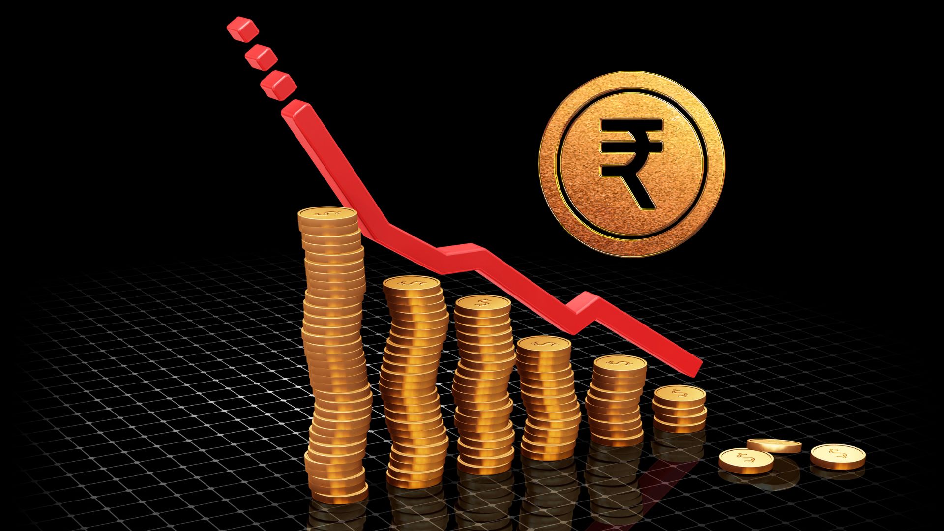 Indian stock market crashes at opening; rupee hits record low