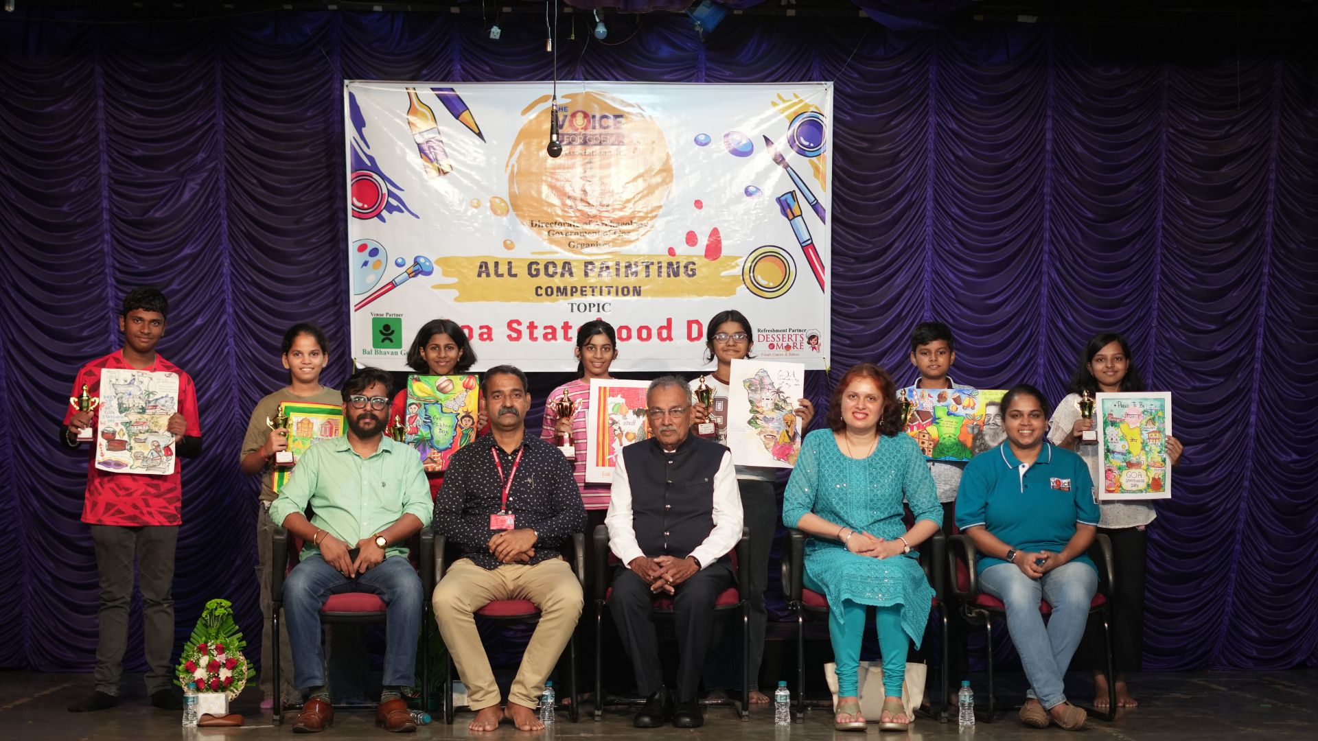 Young artists shine in Statehood Day painting contest across Goa