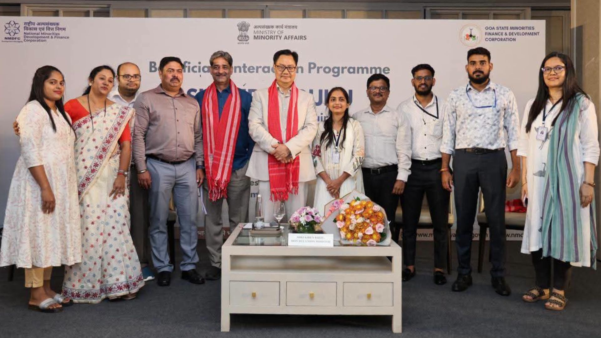 Kiren Rijiju interacts with NMDFC beneficiaries in South Goa