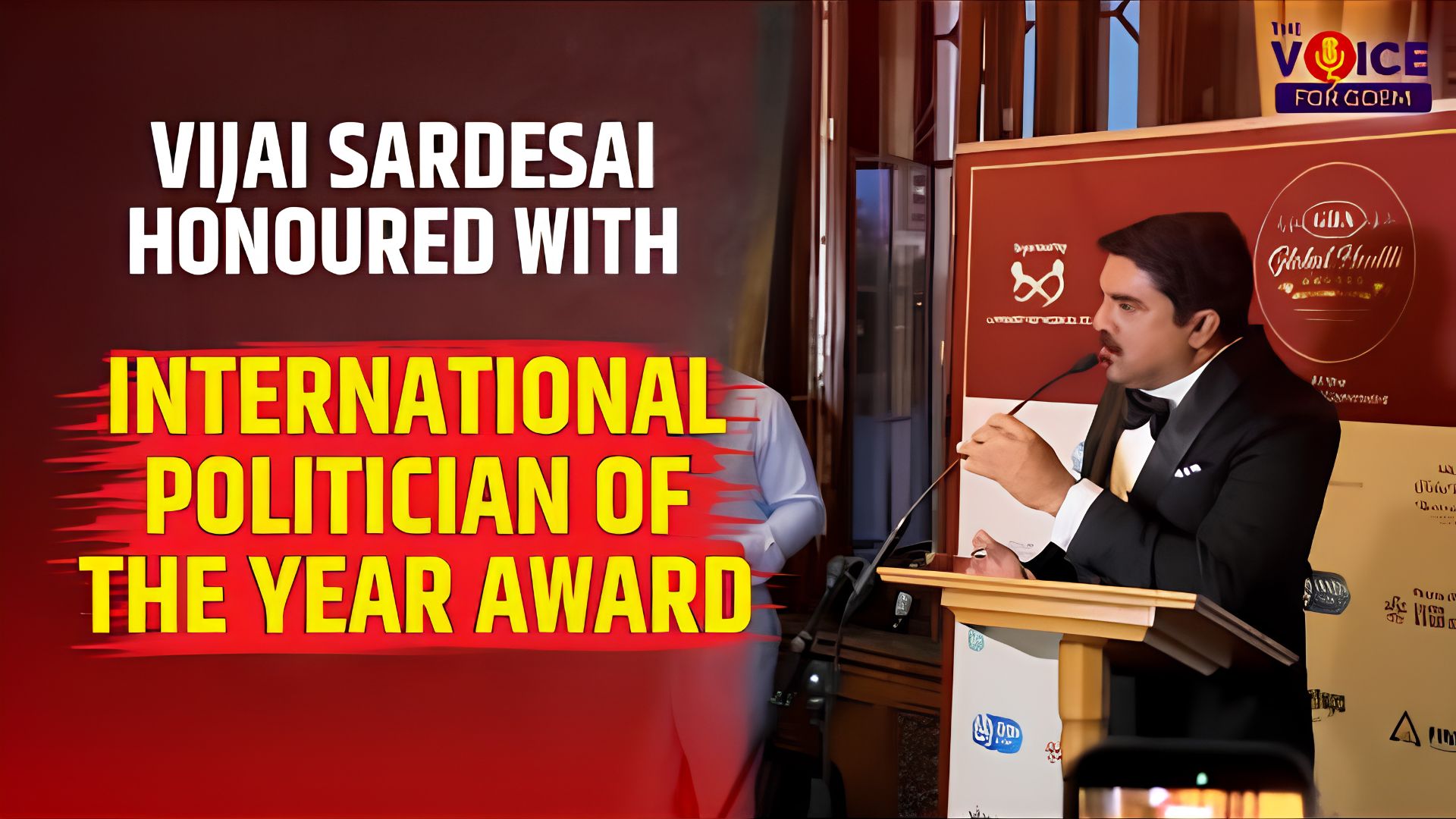 Vijai Sardesai receives International Politician of the Year Award in London