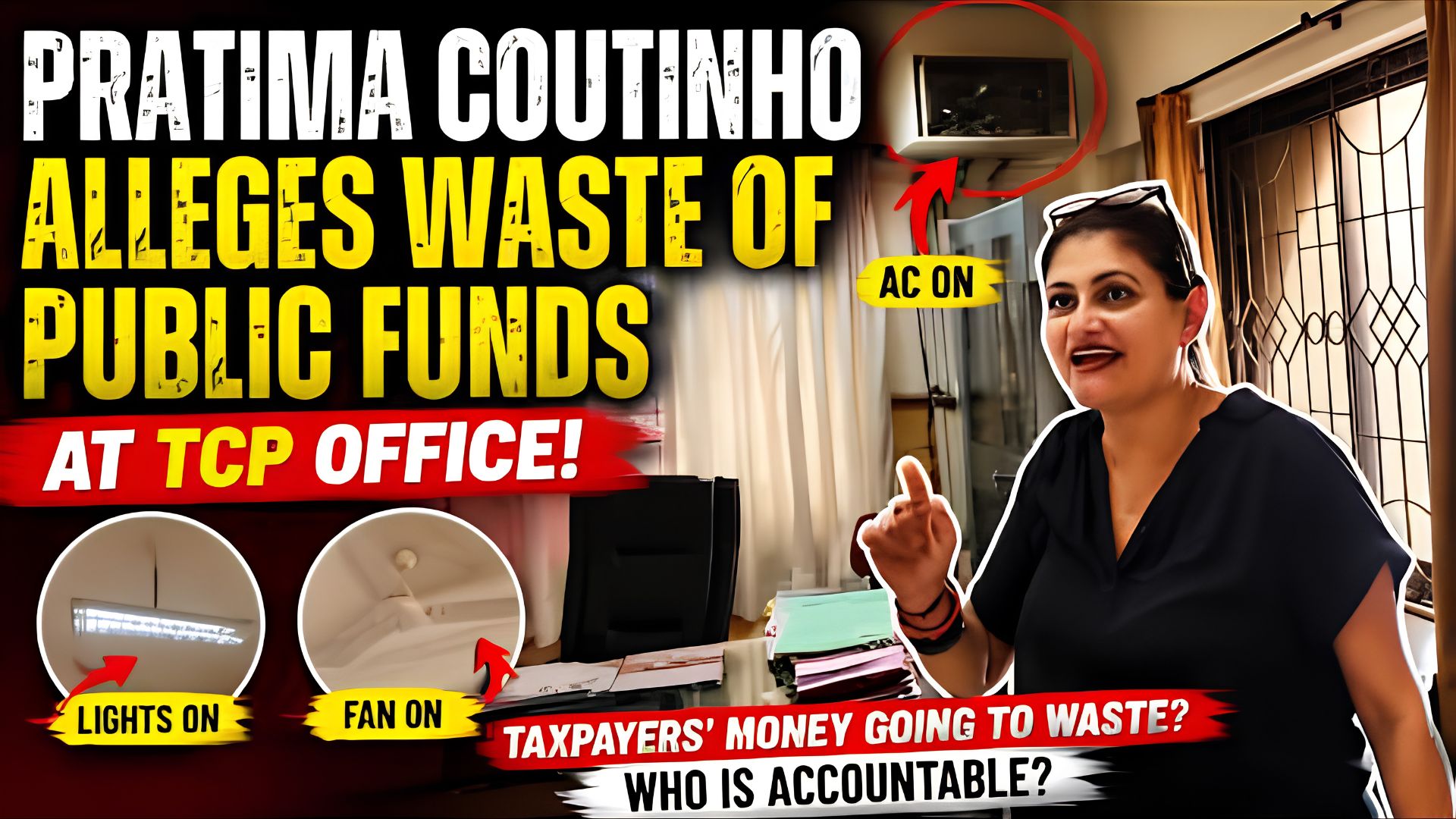 Pratima Coutinho alleges waste of public funds at TCP Office