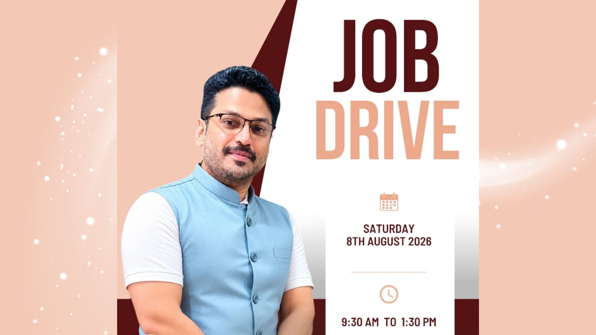 Chirag Datta Naik's initiative to hold job drive on August 8