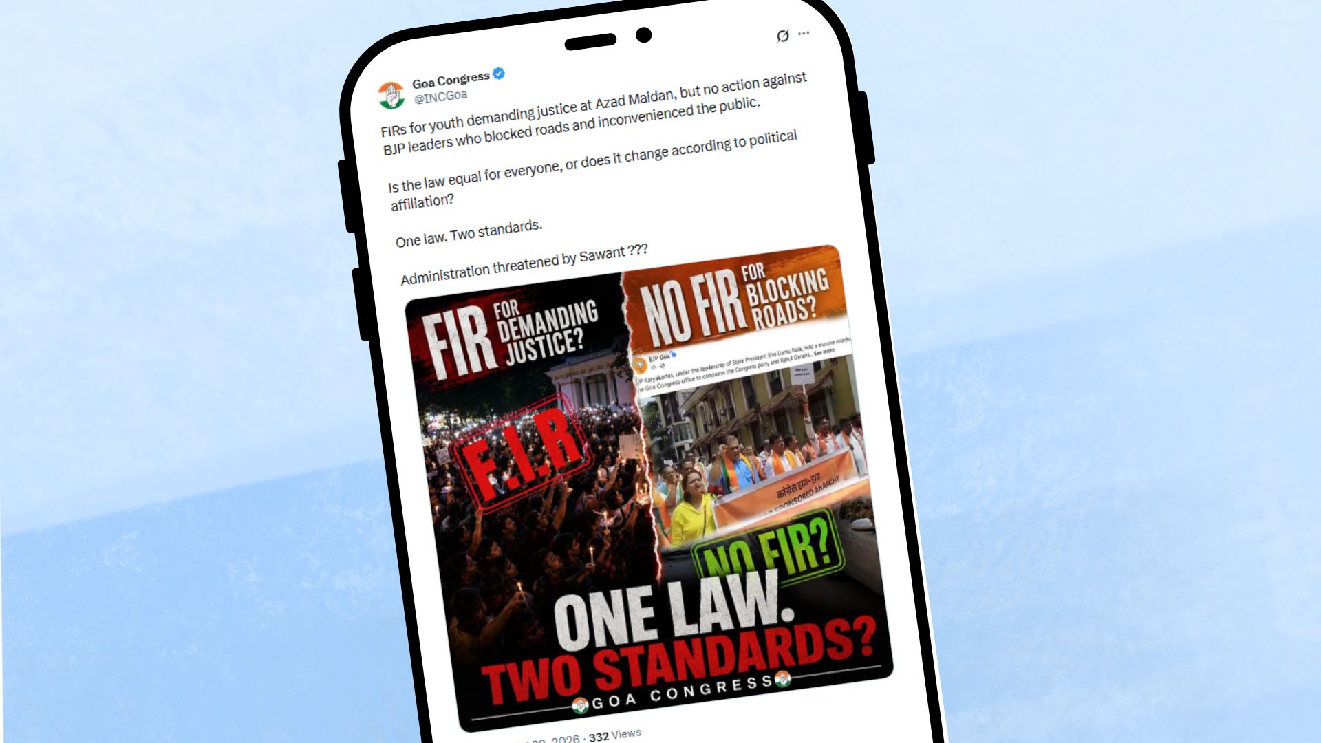 Congress alleges 'one law, two standards' over FIRs against student protesters