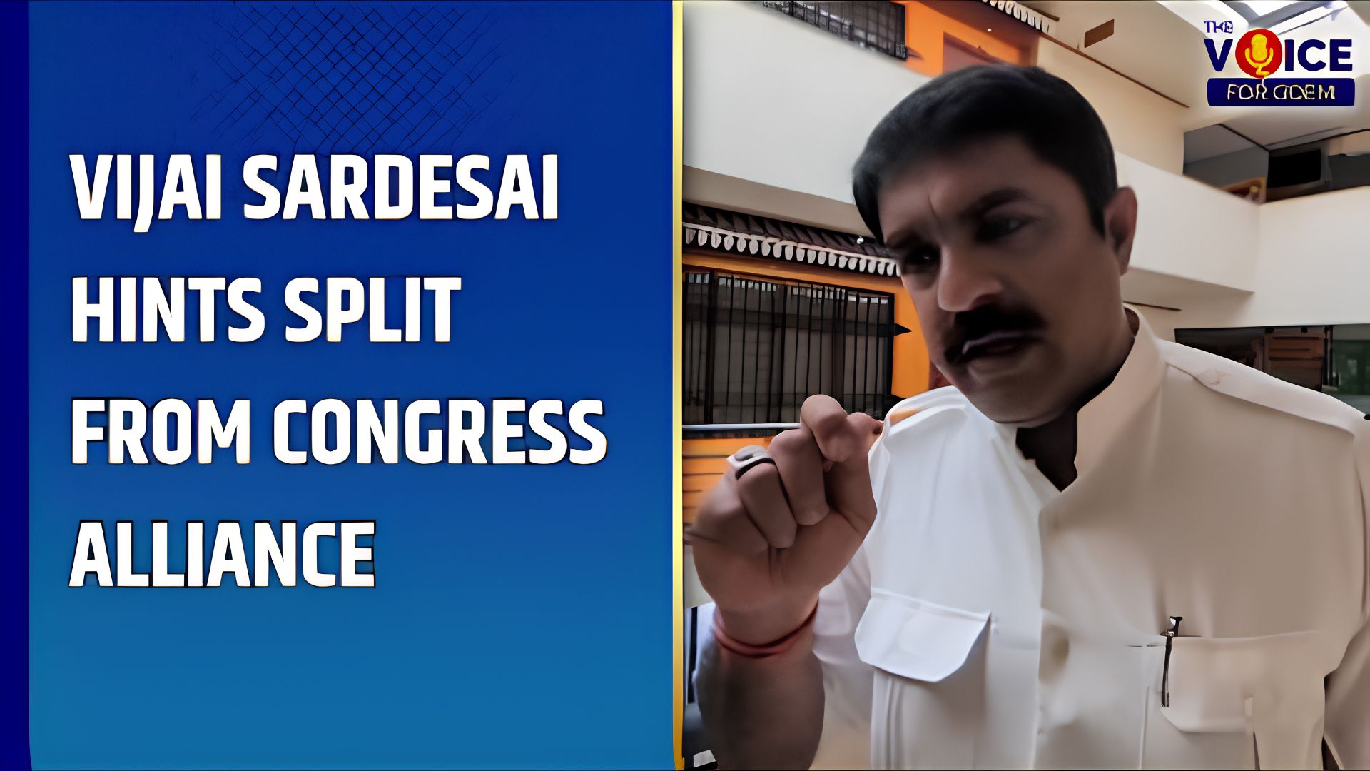 Vijai Sardesai signals GFP may go solo, questions Congress' credibility