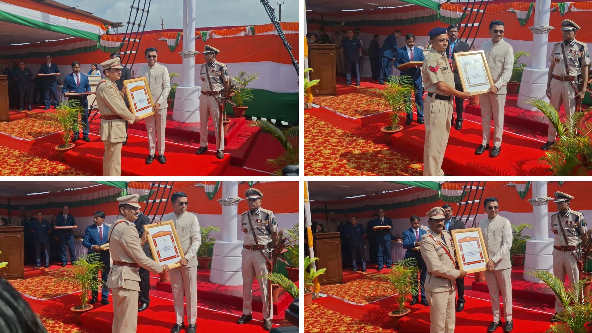 CM Sawant honours police personnel with meritorious service medals