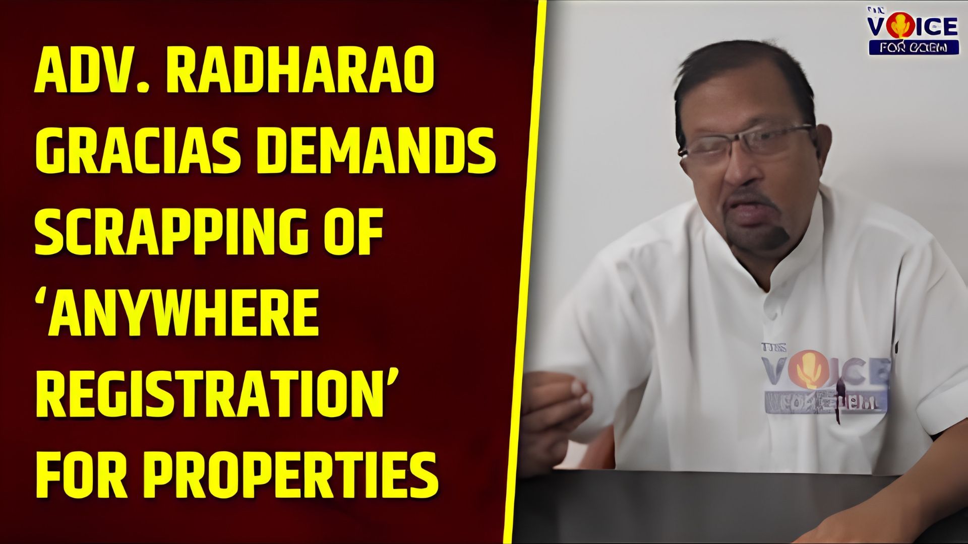 Radharao demands scrapping of ‘Anywhere Registration’ system
