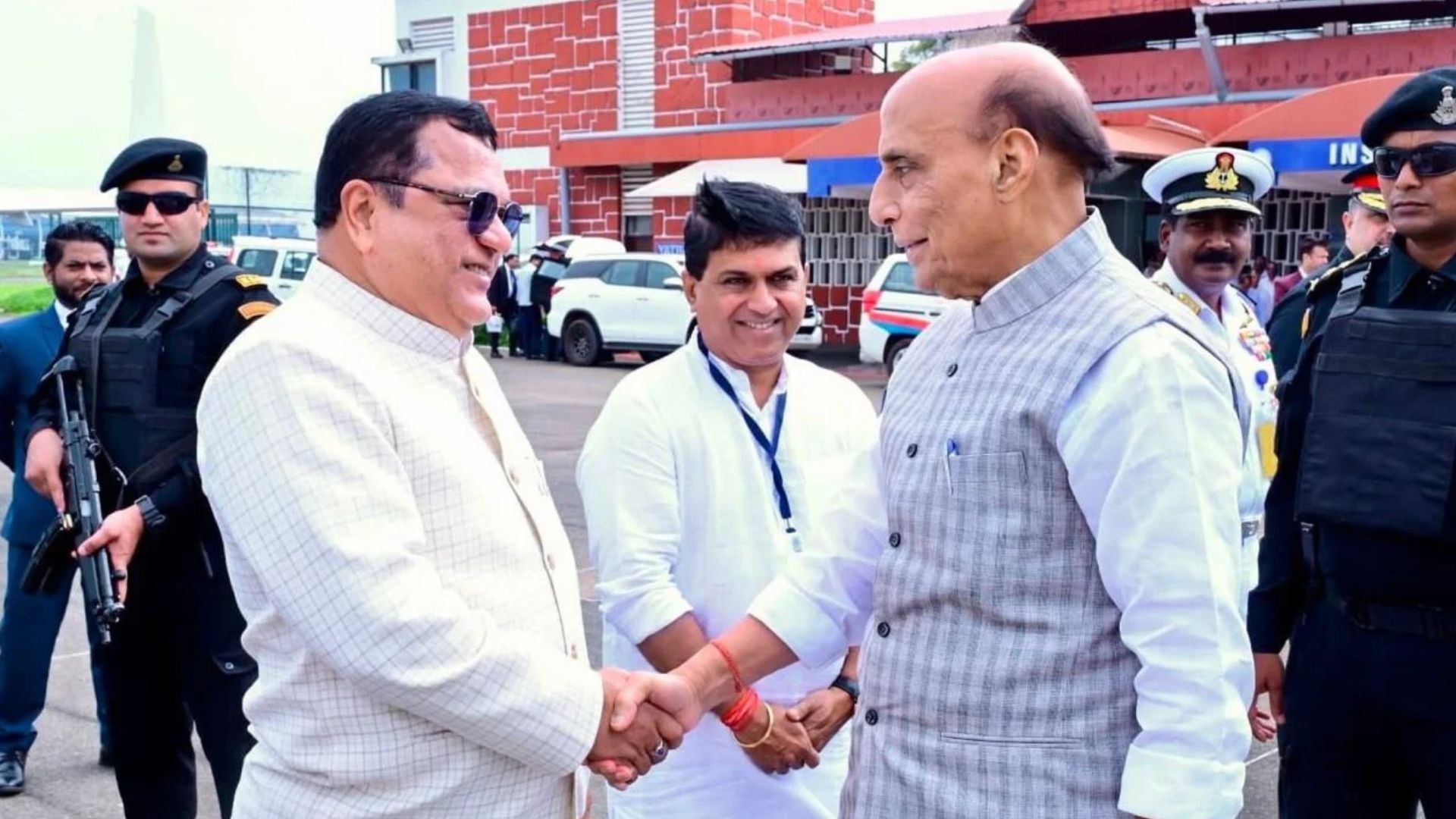 Rajnath Singh bids farewell to Goa after Patradevi visit
