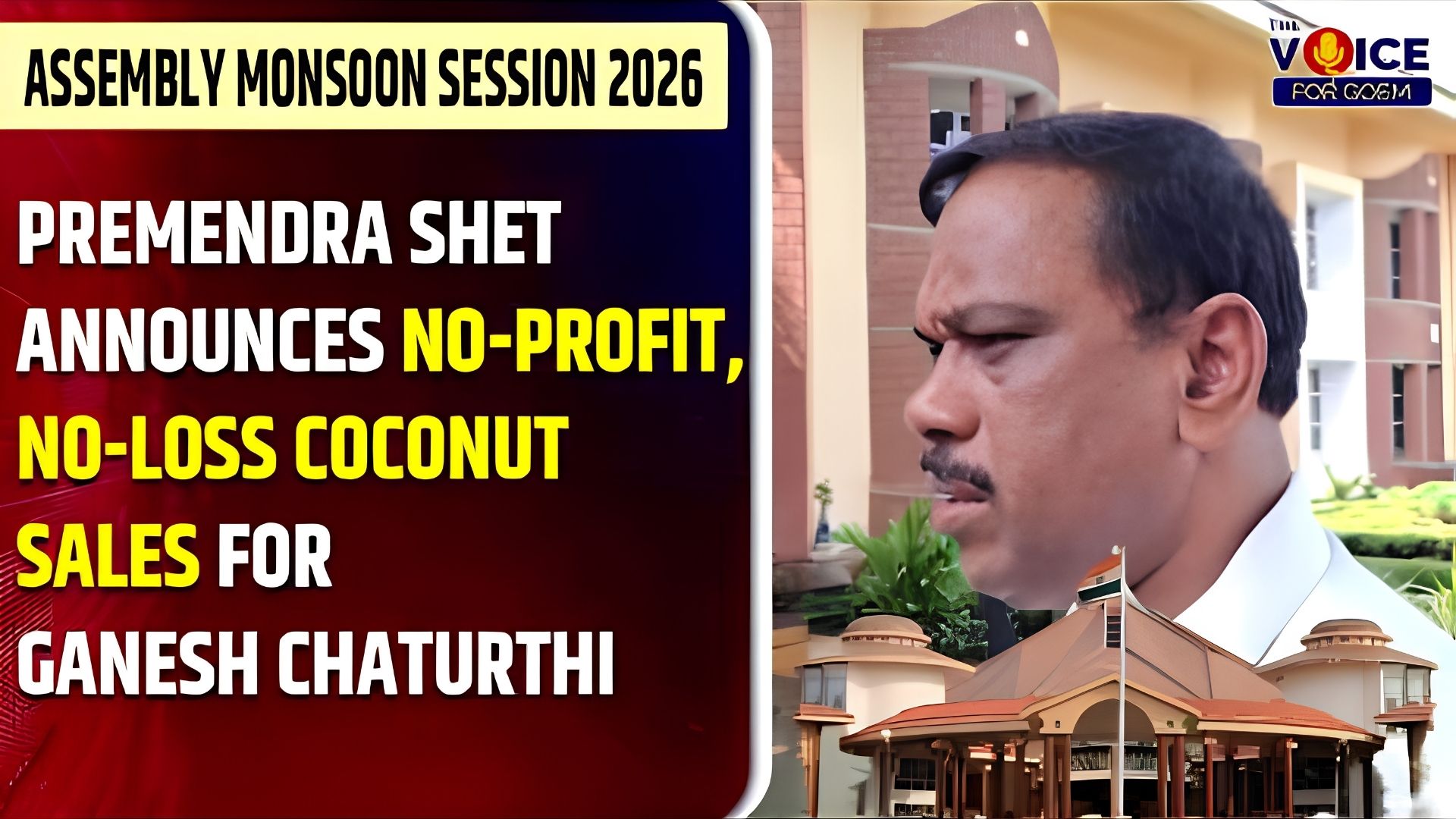 Premendra Shet announces no-profit, no-loss coconut sales for Ganesh Chaturthi