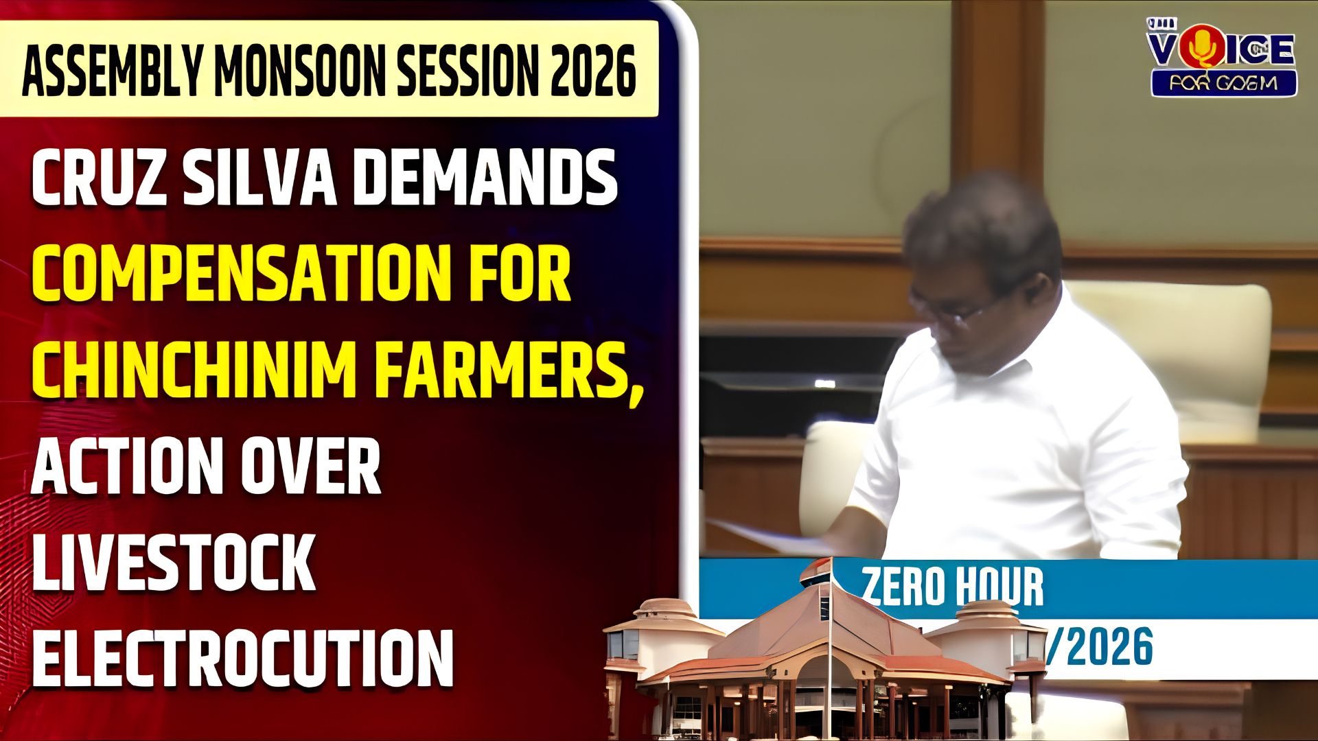 Cruz Silva raises compensation demand for Velim farmer in Assembly