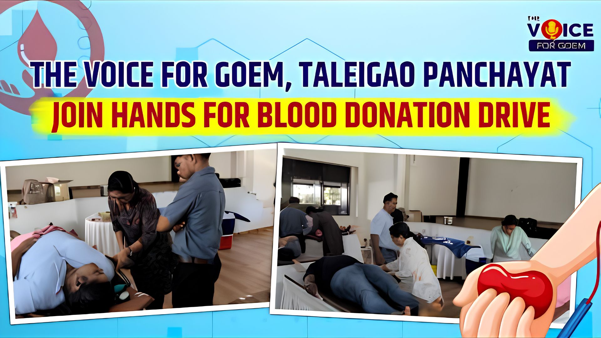 'The Voice - for Goem' organises blood donation camp at Taleigao