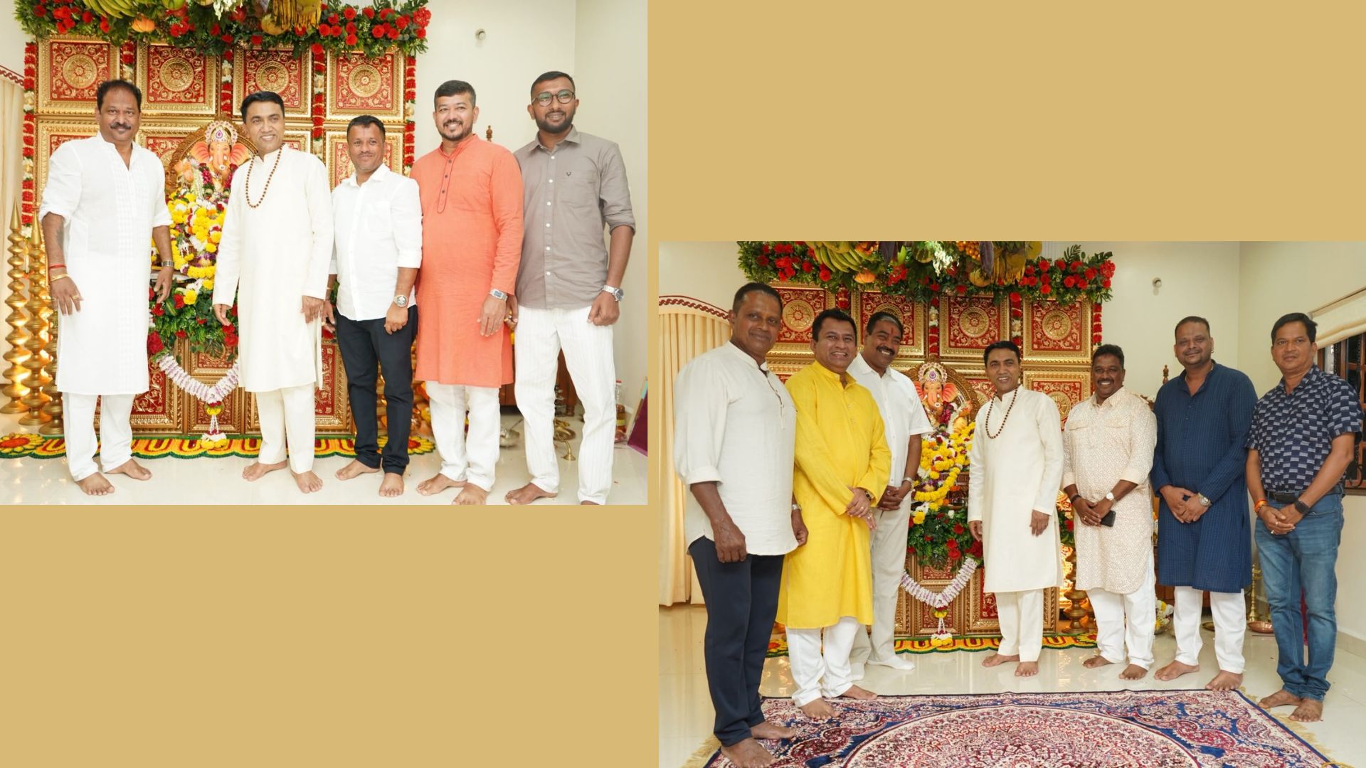 Goa MLAs visit CM Sawant’s Kothambi residence for Ganesh Chaturthi