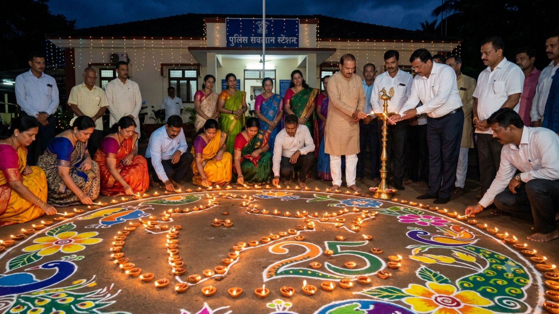 Diyas and rangoli at police stations, fire dept under ‘Ashirvad Ka Diya’ programme