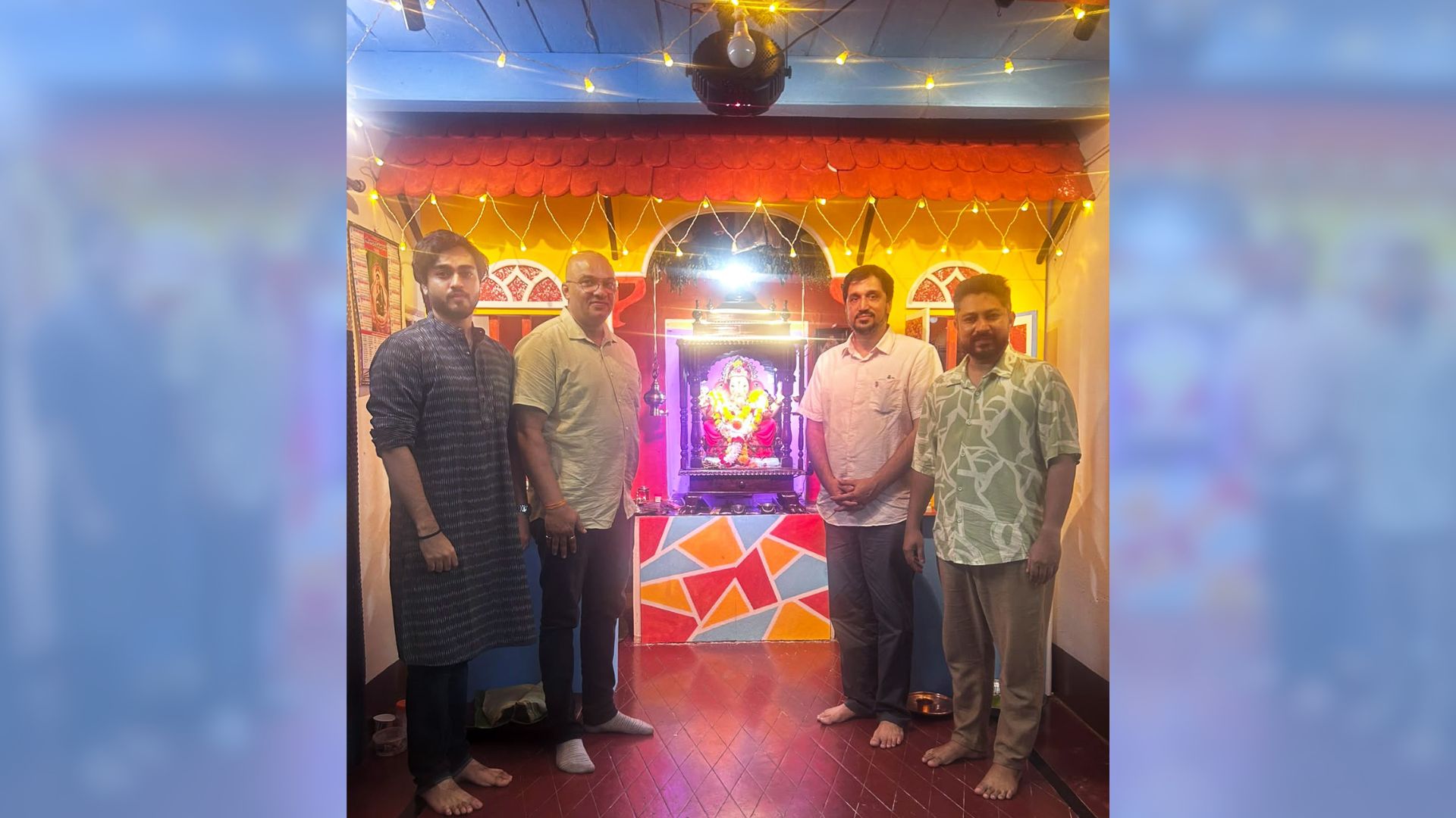 AAP Goa leaders visit Manoj Parab’s residence for Ganapati darshan