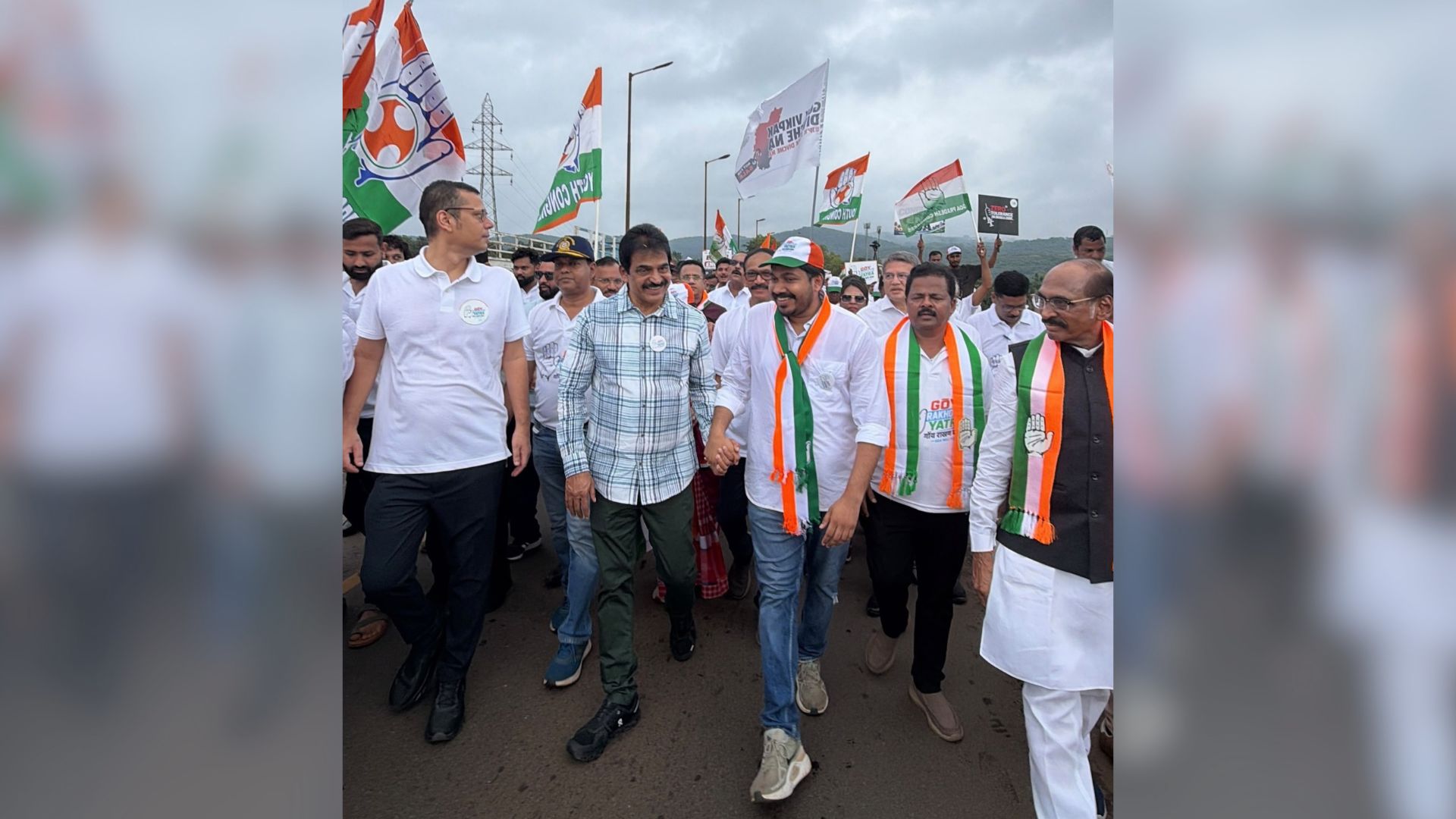 Archit Naik meets KC Venugopal during Goy Rakhonn Yatra
