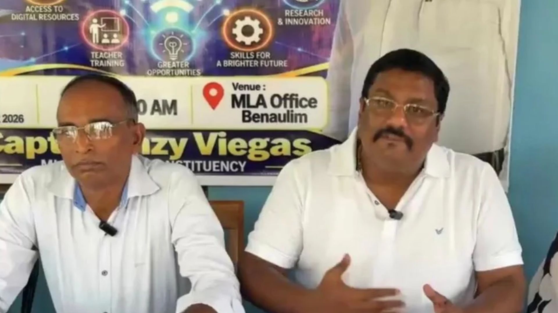 Broadband upgraded in schools; inverter backup next, says Venzy Viegas