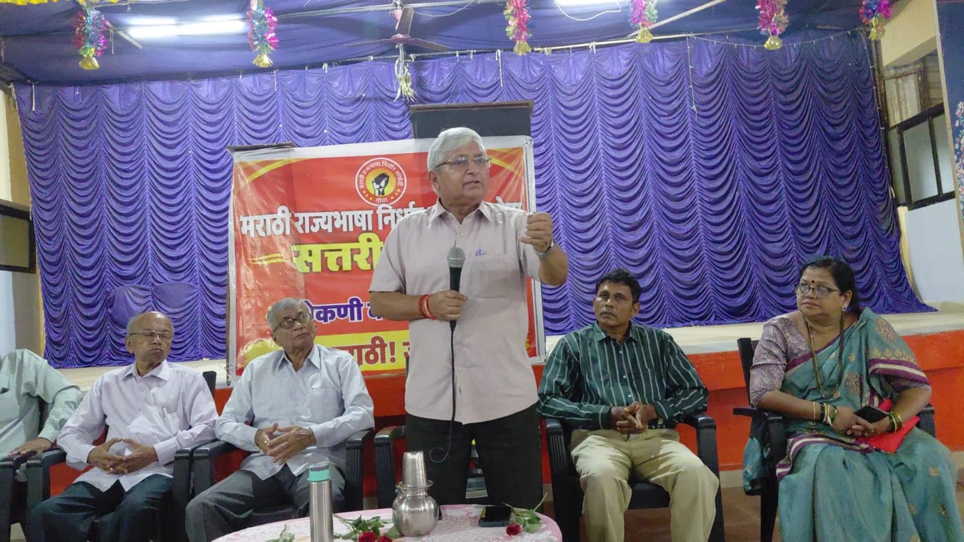 Pressure MLAs democratically to make Marathi an official language: Velingkar