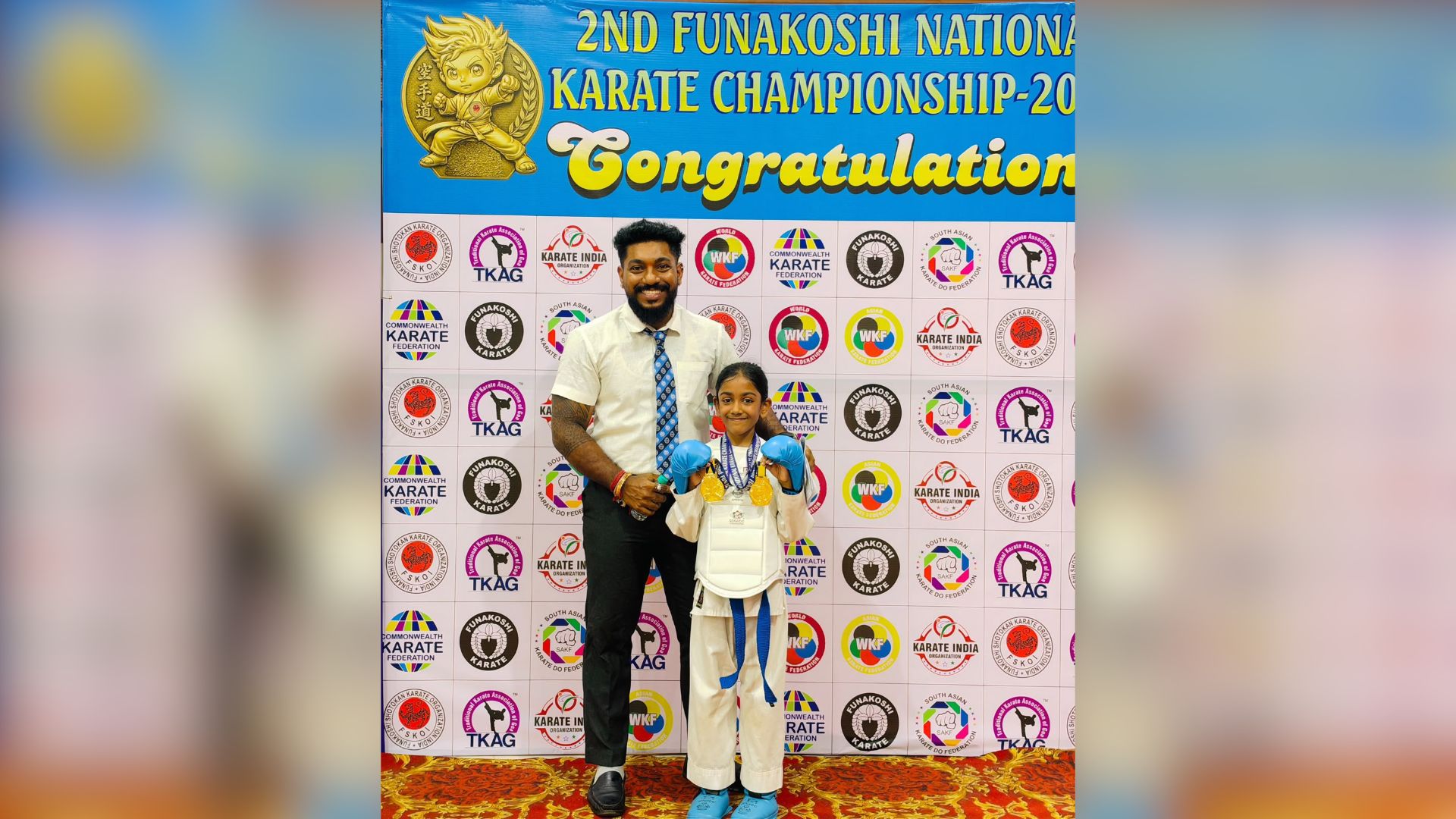 Aaradhya Vaigankar wins double gold at National Karate Championship