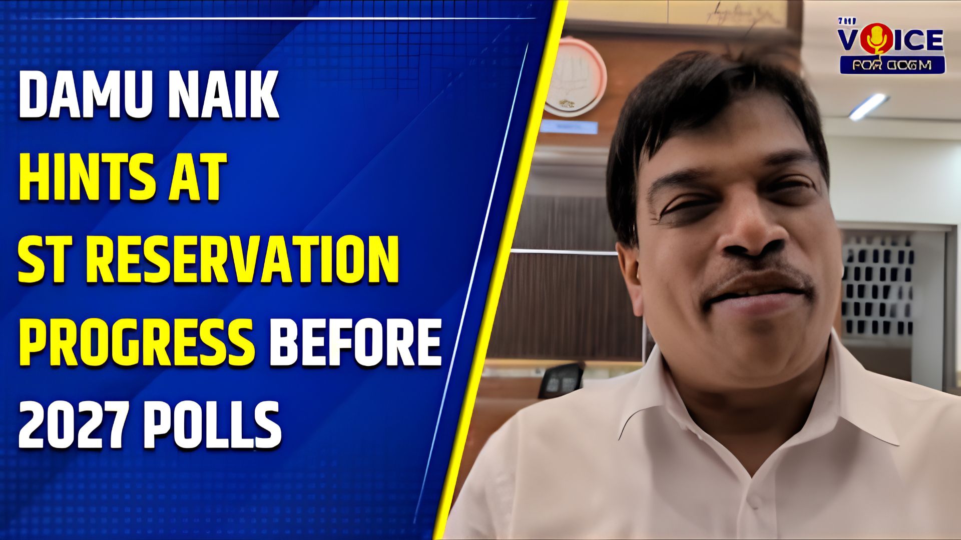 Damu Naik hints at ST reservation progress before 2027 polls